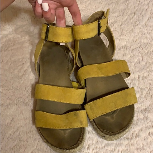 Target Shoes | Target Yellow Platform Sandals | Poshmark
